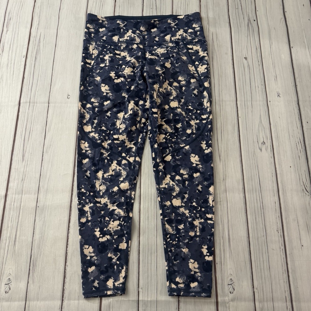 Sweaty Betty The Power 7/8 Length Blue Pink Leggings Women's Size Medium